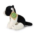 Rappa Plush cat sitting black and white 14 cm ECO-FRIENDLY